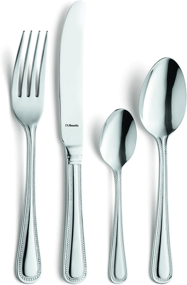 Amefa Parish Cutlery Vintage Bead, set de tacâmuri în cutie cadou, oțel inoxidabil, argintiu