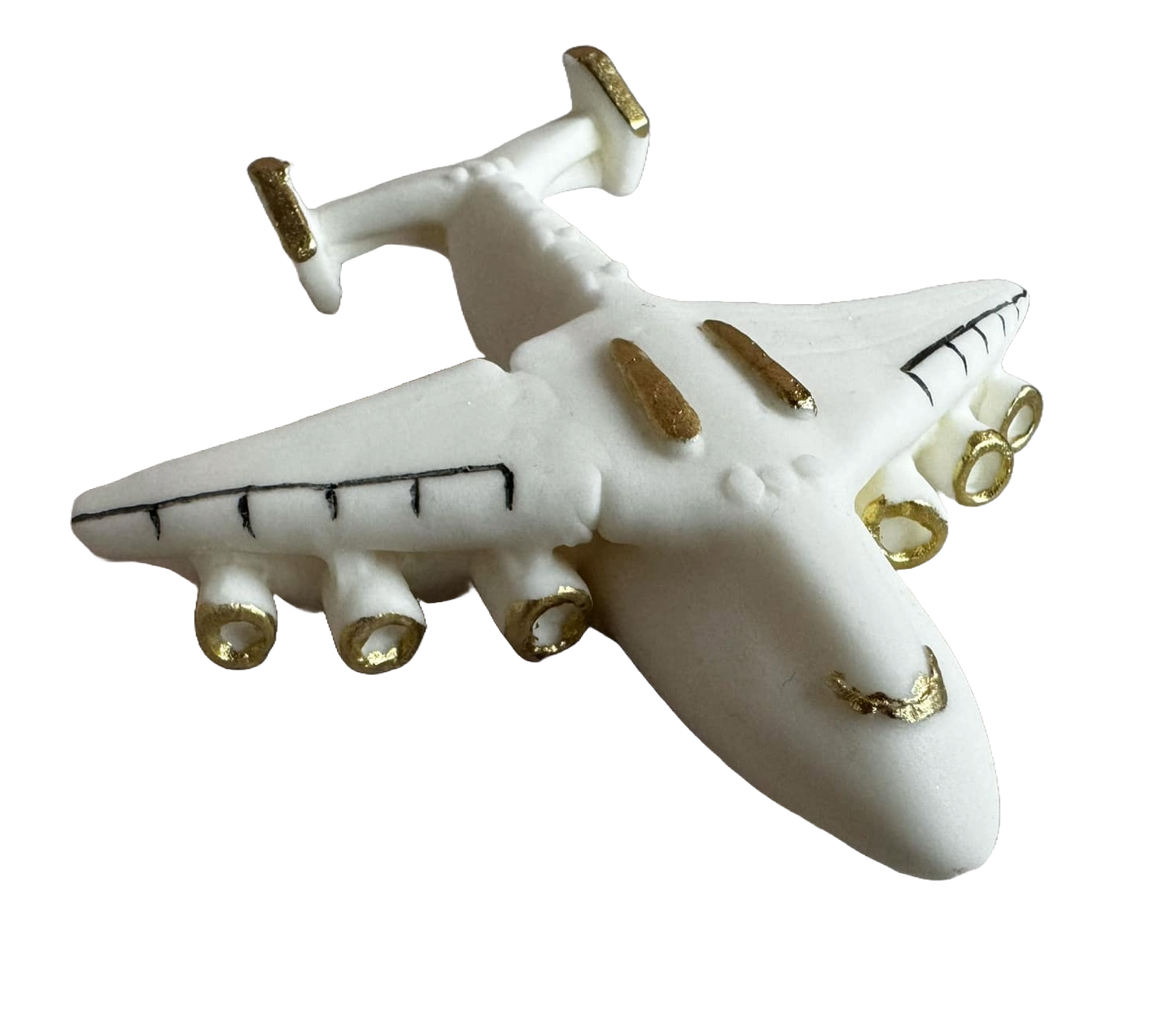 Edible sugar paste decoration, Airplane