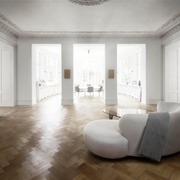 Bang & Olufsen Beosound Level - Difuzor portabil fără fir cu Wifi și Bluetooth (16 ore de funcționare a bateriei), Difuzor durabil certificat Cradle to Cradle - Gold Tone/Wood