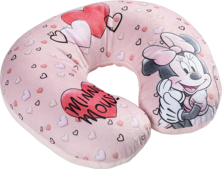 Tataway in Viaggio SI Cresce - Pernă de călătorie Disney Minnie Mouse | Material catifelat moale | Lavabil manual 30° | Umplere cu microperle | Scaun pentru copii potrivit de la 3 ani, Roz, mărime unică, catifea