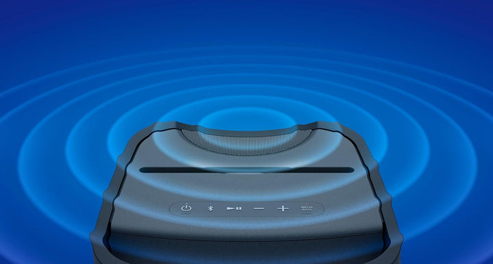 Sony SRS-XP700 Difuzor puternic pentru petreceri Bluetooth cu sunet de petrecere omnidirecțional, iluminare și baterie 25H (IPX4, MEGA BASS, încărcare rapidă, Party Connect) Negru, SRSXP700B.CEL