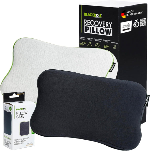 BLACKROLL® Recovery Pillow Set Jersey, pernă ortopedică pentru coloana cervicală din spumă cu memorie - Fabricat în Germania