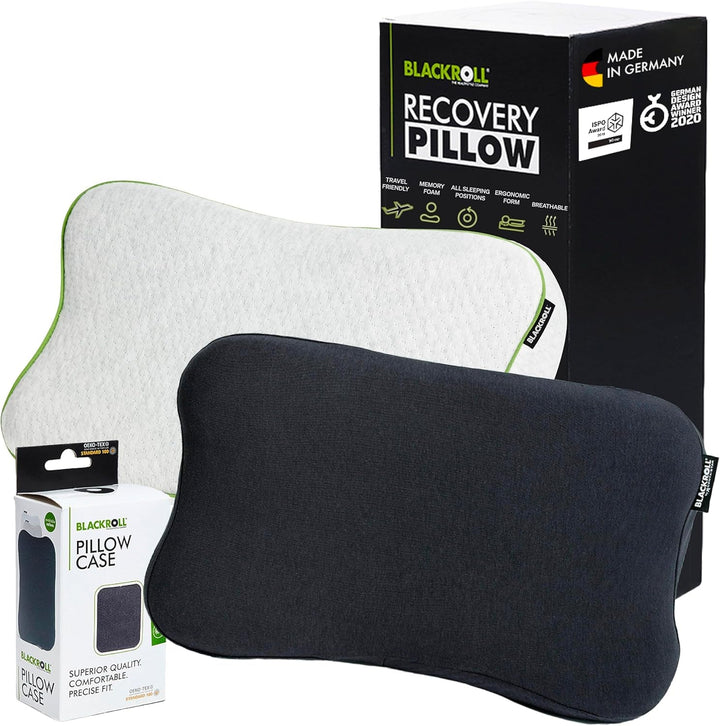 BLACKROLL® Recovery Pillow Set Jersey, pernă ortopedică pentru coloana cervicală din spumă cu memorie - Fabricat în Germania