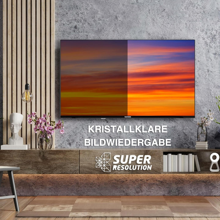 Telefunken Android TV 40 Zoll Fernseher (Full HD Smart TV, HDR, Triple-Tuner, Bluetooth) XF40AN750M, Schwarz