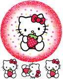 Imagine comestibila, vafa sau icing, format A4, Hello Kitty - Naty Shop 