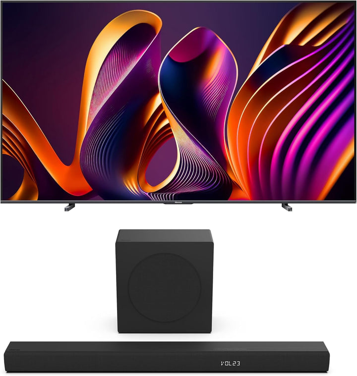 Hisense 50E7NQ 126 Cm (50 Zoll) Fernseher, 4K UHD, QLED, HDR10, HDR10+ Decoding, HLG, Dolby Vision Atmos, 60Hz Panel, Smooth Motion, Bluetooth, Alexa Built-In, VIDAA Voice, Schwarz [2024]