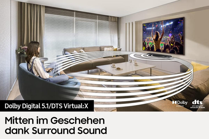 Samsung HW-S56B 3.0-Kanal S-Soundbar (Deutsches Modell), Kabelloses Dolby Atmos 5.0 / DTS Virtual:X, Q-Symphony, Eingebauter Center Speaker [2022]