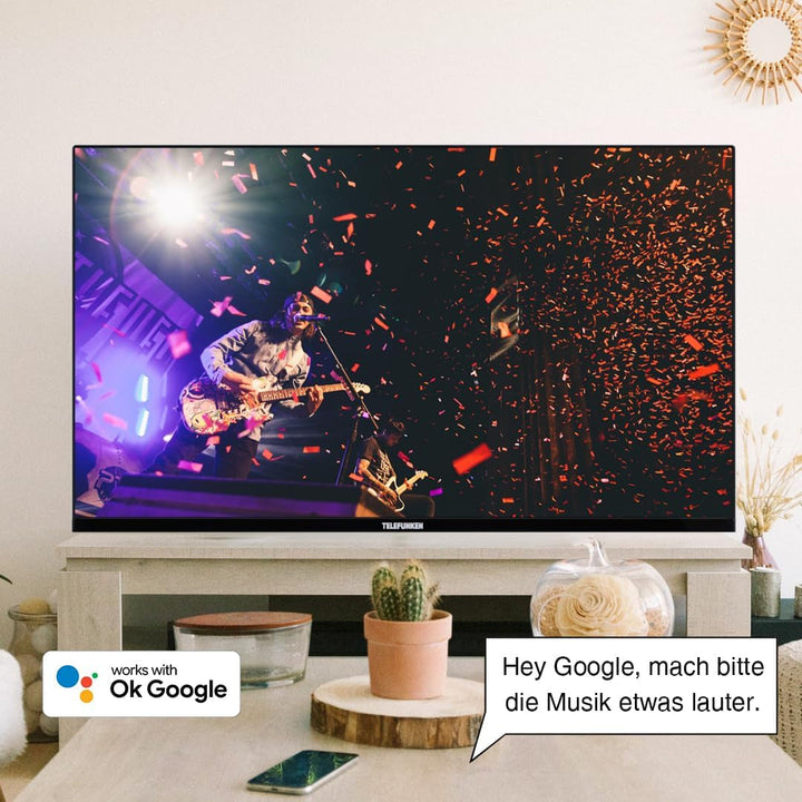 Telefunken Android TV 40 Zoll Fernseher (Full HD Smart TV, HDR, Triple-Tuner, Bluetooth) XF40AN750M, Schwarz