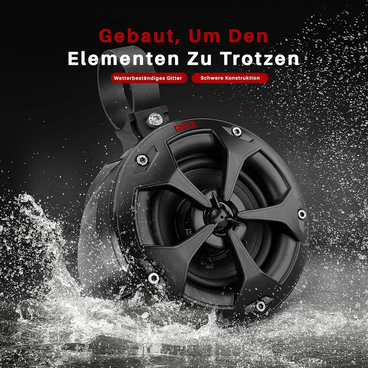 Pyle Outdoor Lautsprecher Boxen – Laustprecher 800W Geeignet Als Aufbaulautsprecher Auto, Als Outdoor Musikanlage Für Die Terrasse, Als Pool Lautsprecher Oder Als Auto Lautsprecher Set, 2–Wege–System