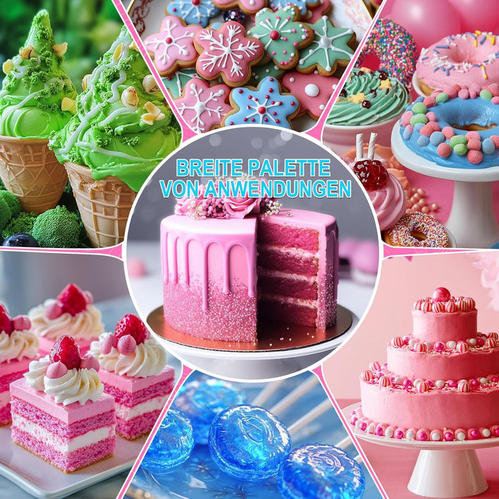 Lebensmittelfarbe - 4 Farben Lebensmittelfarbe Flüssig, Hochkonzentrierten Lebensmittel Farben, Food Coloring Set Für Kuchendekoration, Buttercreme, Macarons, DIY Seifen - 30 Ml Je