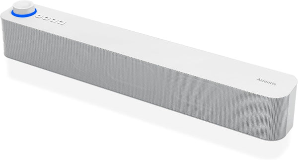Atlantis Soundbar PC 20W, Pc-Lautsprecher, Klinke 3.5Mm + Bluetooth 5.3 Für Smartphone, Firetv, Plattenspieler, Batt. 2400Mha, FM Radio, Pc-Lautsprecher, Tragbar, TV, Smartp 420X60X74 Mm P003-C0820-B