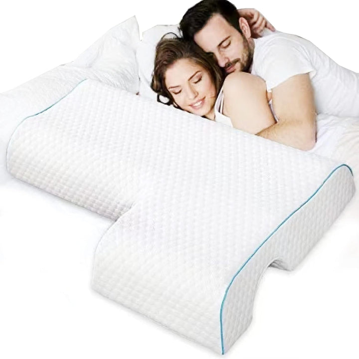 MINGZE Multifuncțional Memory Foam Pillow Neck Pillow Foam, Bow U-Shaped Neck Pillow, Slow Rebound Sleeping Pillow Rebound Pressure Pillow, Pillow Ice Silk for Hand And Neck Protection
