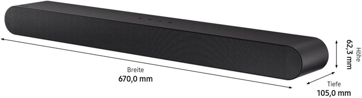 Samsung HW-S56B 3.0-Kanal S-Soundbar (Deutsches Modell), Kabelloses Dolby Atmos 5.0 / DTS Virtual:X, Q-Symphony, Eingebauter Center Speaker [2022]