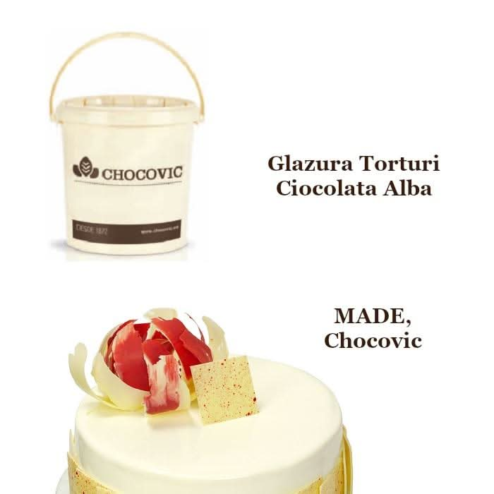 Barry Callebaut Chocovic Made, glazura ciocolata Alba - Nati Shop