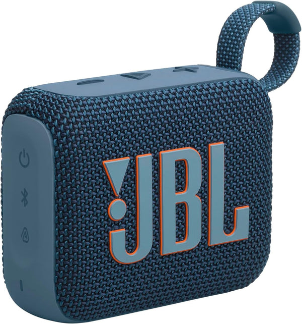 JBL Go 4 - Albastru - Boxă portabilă Bluetooth cu sunet JBL Pro, bas profund și funcție Playtime Boost - rezistentă la apă și praf - 7 ore de funcționare