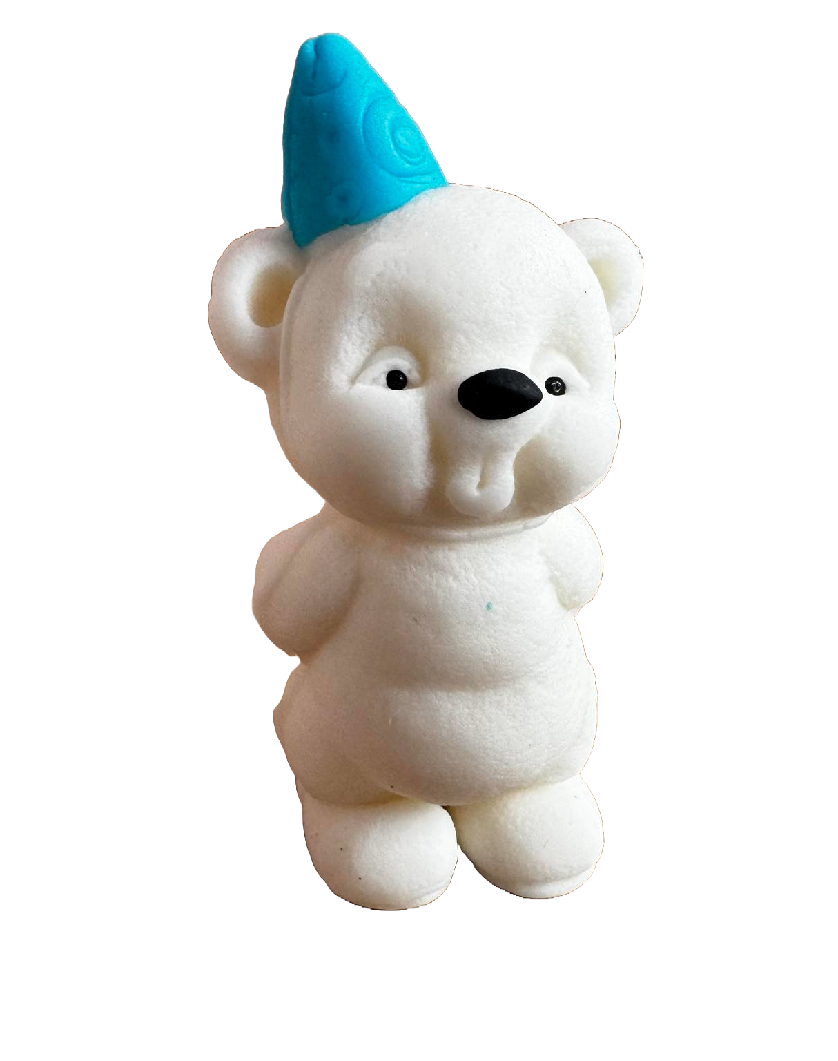 Edible sugar paste decoration, Teddy bear with blue helmet, boys