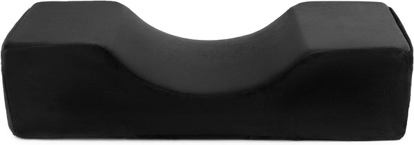 QWORK® Pernă pentru gene, pernă de machiaj de frumusețe în formă de U, pernă ergonomică pentru gene pentru alungire, pernă pentru gene din spumă de memorie pentru uz casnic în salonul de frumusețe (negru)