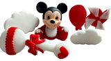 Set 6 decoratiuni comestibile din zahar, Mickey Mouse - Naty Shop 