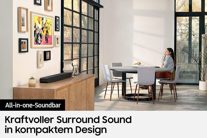 Samsung HW-S56B 3.0-Kanal S-Soundbar (Deutsches Modell), Kabelloses Dolby Atmos 5.0 / DTS Virtual:X, Q-Symphony, Eingebauter Center Speaker [2022]