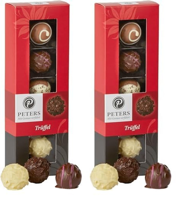 Peters Mit Genuss Verführt | 5Er Trüffel-Mischung | Hochwertige Pralinen Mit Alkohol | Pralinés | Geschenkidee | Schokolade | Geschenk | Pralinenschachtel | Made in Germany | 62G