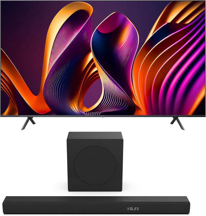Hisense 50E7NQ 126 Cm (50 Zoll) Fernseher, 4K UHD, QLED, HDR10, HDR10+ Decoding, HLG, Dolby Vision Atmos, 60Hz Panel, Smooth Motion, Bluetooth, Alexa Built-In, VIDAA Voice, Schwarz [2024]
