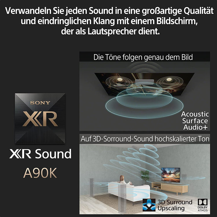 Sony BRAVIA XR, XR-48A90K, 48 Zoll Fernseher, OLED, 4K HDR 120Hz, Google , Smart TV, Works with Alexa, Mit Exklusiven Ps5-Features, HDMI 2.1, Gaming-Menü Mit ALLM + VRR, 24 + 12M Garantie