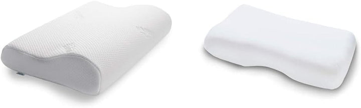 TEMPUR Original Sleeping Pillow Memory Foam, Pernă ergonomică de susținere a gâtului pentru cei care dorm lateral și pe spate, Fermă, M (50 X 31 X 10/7 Cm), Alb