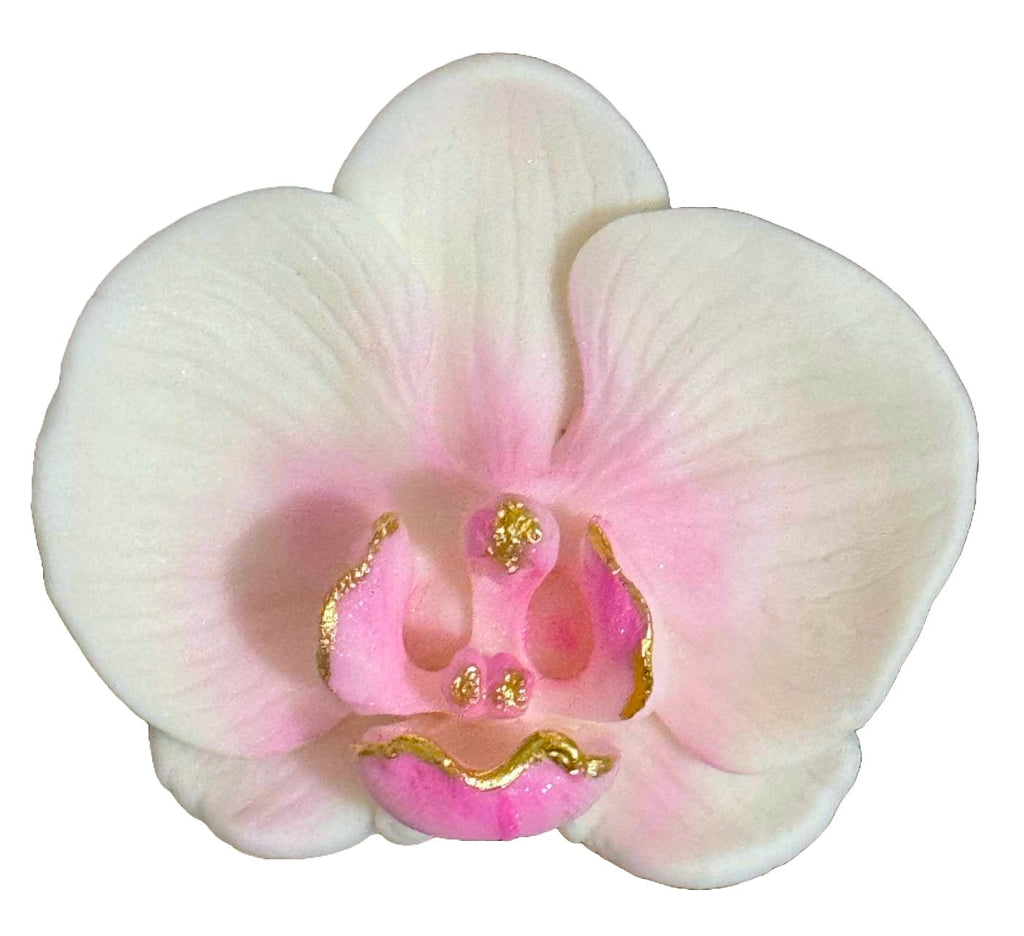 Decoratiune comestibila din zahar, Orhidee alba - Nati Shop