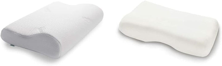 TEMPUR Original Sleeping Pillow Memory Foam, Pernă ergonomică de susținere a gâtului pentru cei care dorm lateral și pe spate, Fermă, M (50 X 31 X 10/7 Cm), Alb