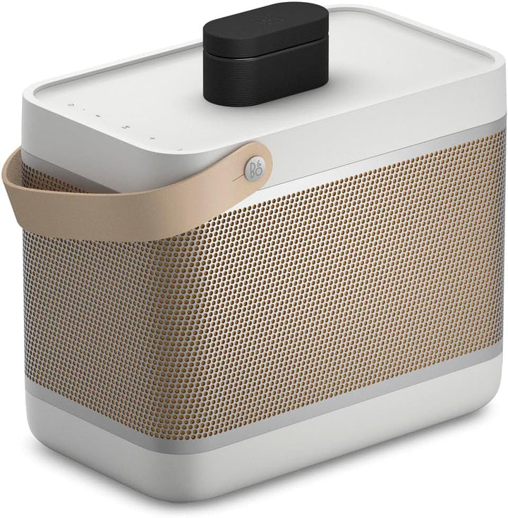 Bang & Olufsen Beolit 20 - Boxă portabilă Bluetooth portabilă fără fir, puternică, cu sunet la 360 de grade și stație de încărcare Qi integrată - Grey Mist