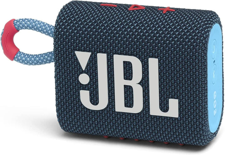 Difuzor Bluetooth mic JBL GO 3 - Alb - Difuzor portabil, rezistent la apă, pentru deplasări - Timp de redare de până la 5 ore cu o singură încărcare a bateriei