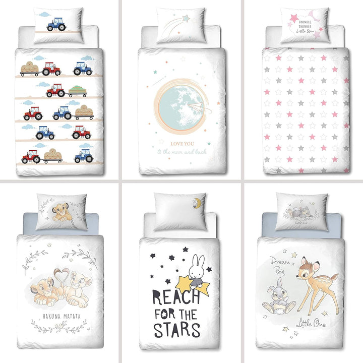 Termana Miffy Babybettwäsche 135X100 Flanell Biber, 1 Kissenbezug 40X60 + 1 Bettbezug 100X135 Cm, Miffy Hase Kinder-Bettwäsche Mädchen & Jungeb