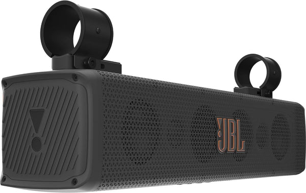 JBL Rallybar S 21" Universal în aer liber Bluetooth Soundbar pentru vehicule și bărci cu 8 difuzoare impermeabile, amplificator 150 Watt Rms, sunet Pro și suport inovator