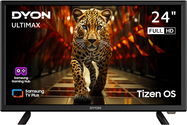 DYON ULTIMAX 24F-TI - 24 Zoll (60 Cm) Fernseher (1080P, Full-Hd Smart TV, Tizen OS, Triple Tuner (DVB-C/-S2/-T2), Samsung Smart & Gaming Hub, Prime Video, Netflix, Disney+) [2025]