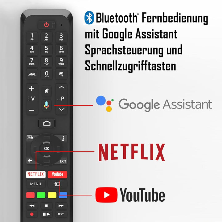 Toshiba 32WA3B63DAZ 32 Zoll Fernseher / Android TV (Hd-Ready, HDR, Smart TV, Play Store & Google Assistant, Triple-Tuner, Bluetooth)