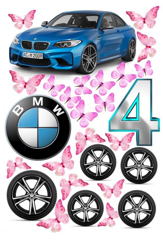 Imagine comestibila, vafa sau icing, format A4, BMW - Nati Shop