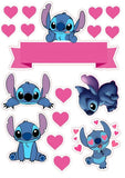 Imagine comestibila, vafa sau icing, format A4, Lilo and Stitch - Nati Shop