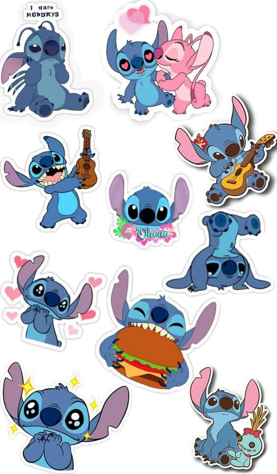 Imagine comestibila, vafa sau icing, format A4, Lilo and Stitch - Nati Shop