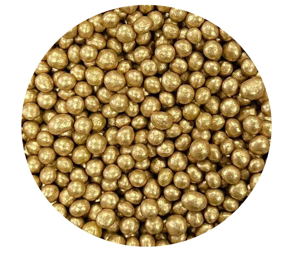 Perle sprinkles auriu perlat, orez expandat, 80g - Nati Shop