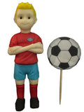 Set 2 decoratiuni comestibile din zahar, Fotbalist - Nati Shop