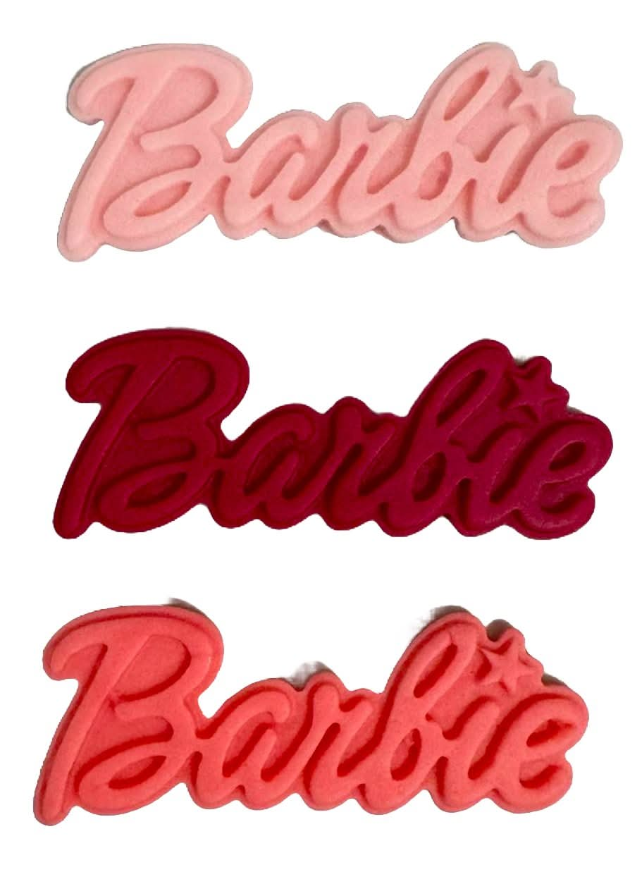 Set 3 decoratiuni comestibile din zahar, Barbie - Nati Shop